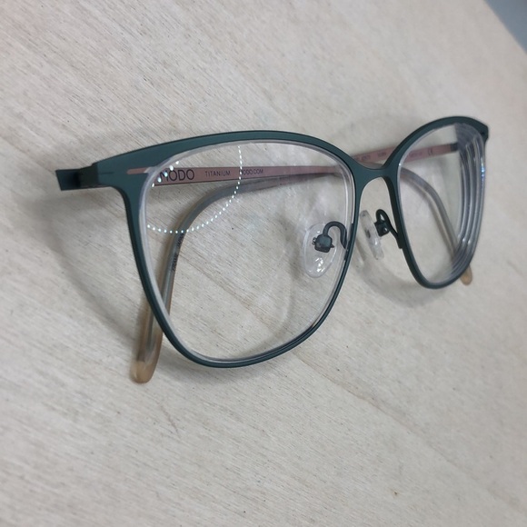 Modo 4257 Sage Green Titanium Full Rim Glasses FRAMES ONLY 54-15-142